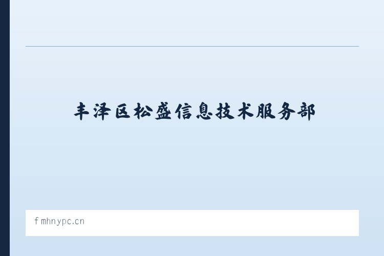 丰泽区松盛信息技术服务部 - 相关阅读 列表图